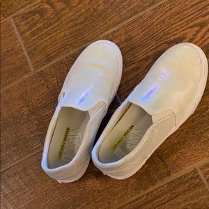 Iridescent Deluxe comfort slip on vans